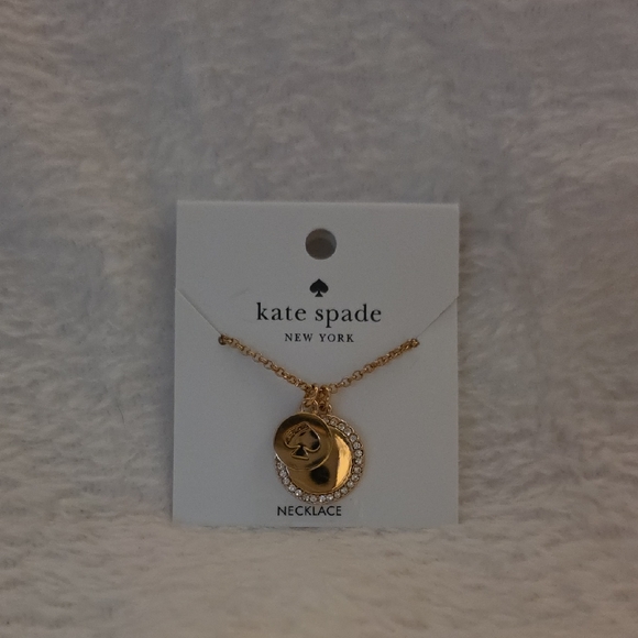 kate spade Jewelry - Kate Spade Spot The Spade Rose Gold Pendant Necklace